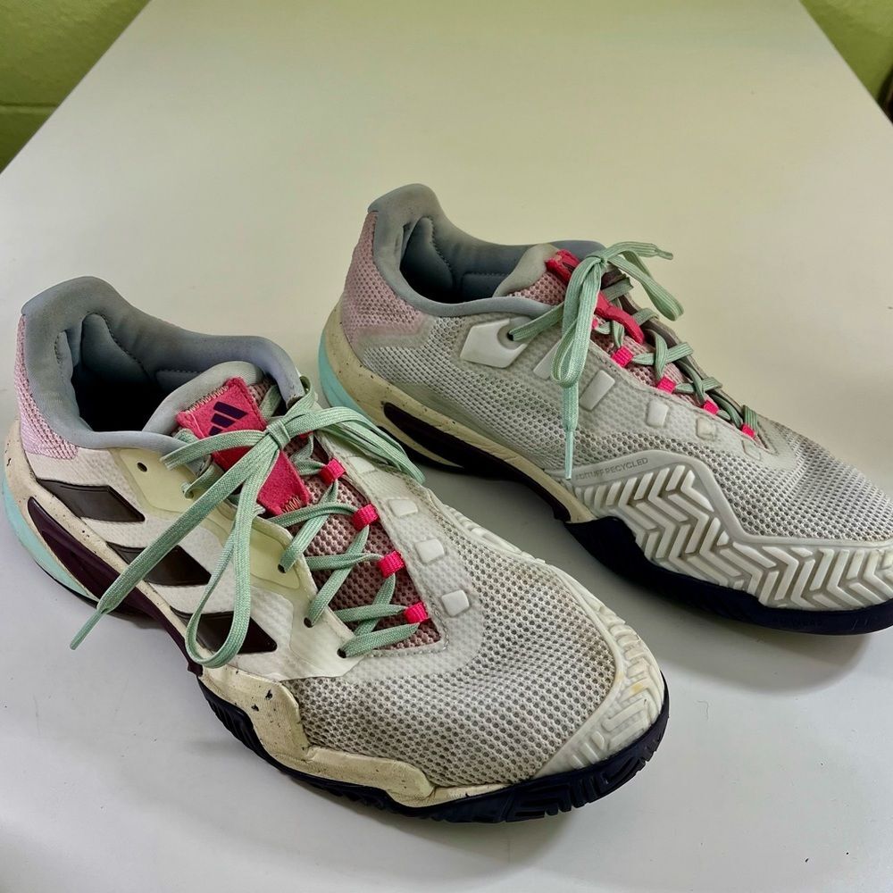 adidas Barricade 13 Women's Athletic Shoes with Pink and Mint